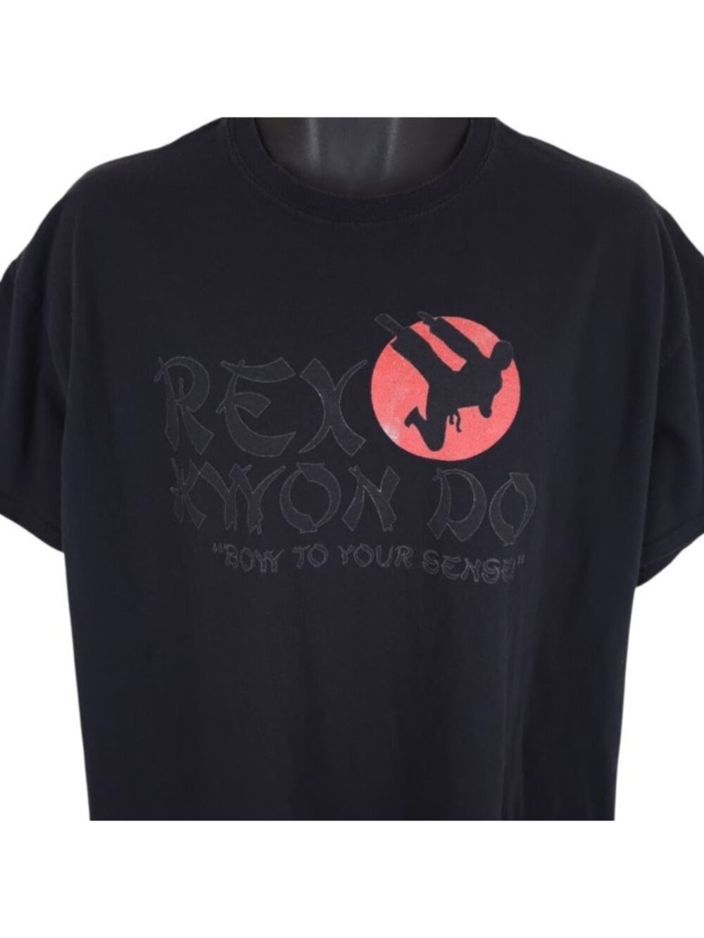 Rex Kwon Do T Shirt Mens Size XL Black Bow To Your Sensei Napoleon Dynamite